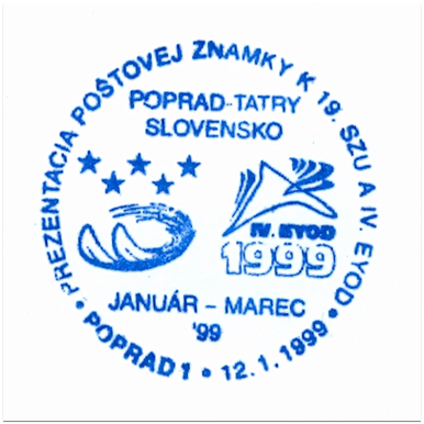 "Prezentácia poštovej známky k 19.SZU a IV.EYOD"