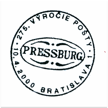 "275.výročie pošty PRESSBURG"