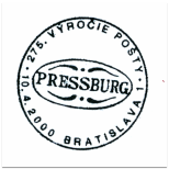 "275.výročie pošty PRESSBURG"