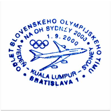 "Odlet Slovenského olympijského tímu na OH SYDNEY - Viedeň-Kuala Lumpur-Sydney"