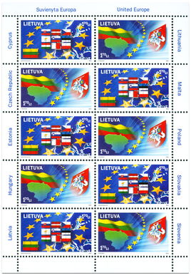 Entry to the EU - Lithuania (2 stamps)
