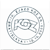 "IV. zjazd KOZ SR"