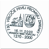 "730. Výročie prvej písomnej zmienky 1270-2000"