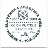 Slovenská akadémia vied, XX. dni filatelie Slovenska