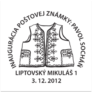 Inaugurácia poštovej známky - Pavol Socháň