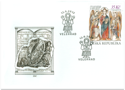The 1150th Anniversary of the Arrival of St. Cyril and Methodius to Great Moravia. FDC - Czech Republic.