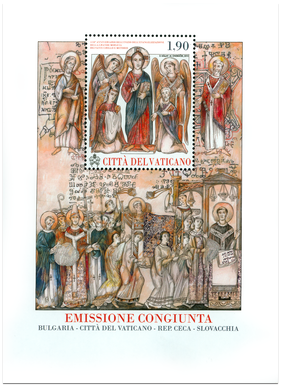 1150. výročie príchodu sv. Cyrila a Metoda na Veľkú Moravu. Vatikánske vydanie.