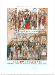 1150. výročie príchodu sv. Cyrila a Metoda na Veľkú Moravu. Vatikánske vydanie.