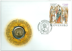 Numismatic Cover: The 1150th Anniversary of the Arrival of St. Cyril and Methodius to Great Moravia