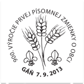 900. výročie prvej písomnej zmienky o obci Gáň