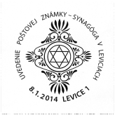 Uvedenie poštovej známky - Synagóga v Leviciach