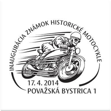 Inaugurácia poštových známok Historické motocykle