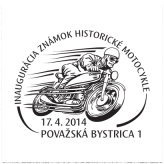 Inaugurácia poštových známok Historické motocykle