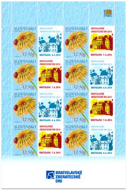 Tlačový list známky s personalizovaným kupónom - Bratislavské zberateľské dni 2014