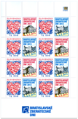 Tlačový list známky s personalizovaným kupónom - Bratislavské zberateľské dni 2015