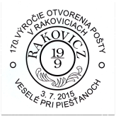 170. výročie otvorenia pošty v Rakoviciach