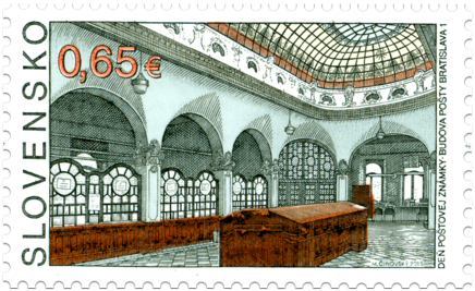 Postage Stamp Day: Bratislava 1 Post Office Building