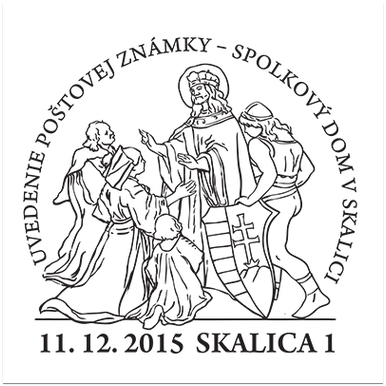 Uvedenie poštovej známky - Spolkový dom v Skalici