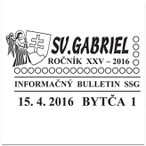 Bulletin Sv. Gabriel - 25. ročník