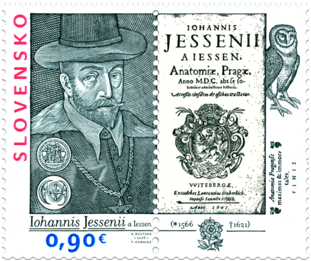 450. výročie narodenia Jána Jessenia (1566 – 1621). Spoločné vydanie s Českou republikou, Maďarskom a Poľskou republikou