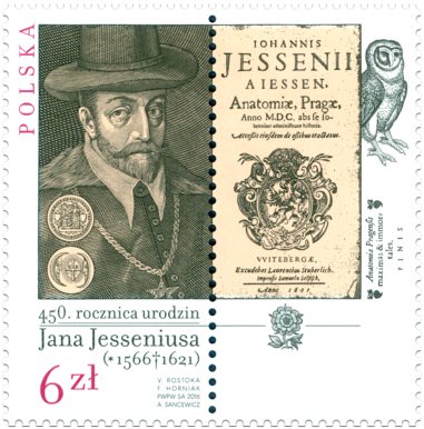 450th Anniversary of the Birth of Jan Jessenius (1566 – 1621). Issue of Poland