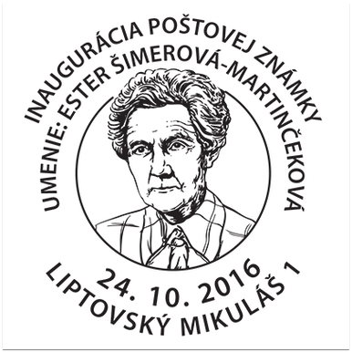 Inaugurácia poštovej známky - Umenie: Ester Šimerová-Martinčeková