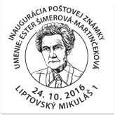 Inaugurácia poštovej známky - Umenie: Ester Šimerová-Martinčeková