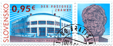 Postage Stamp Day: Piešťany 1 Post Office Building 