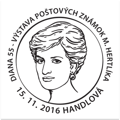 Diana 55 - Výstava poštových známok M. Hertlíka
