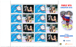 Print Sheet of Stamp with personalized coupon - Dominika Cibulková, WTA Tour Singapore 2016