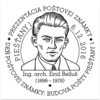 Prezentácia poštovej známky - Deň poštovej známky: Budova pošty Piešťany 1