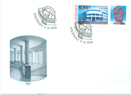 Postage Stamp Day: Piešťany 1 Post Office Building 