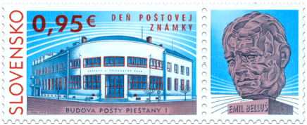 Deň poštovej známky: Budova pošty Piešťany 1