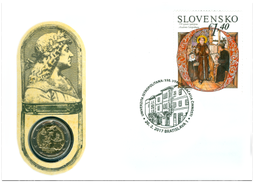 Numismatic Cover: 550th Anniversary of the Establishment of University Istropolitana