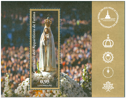 100th Anniversary of Our Lady of Fatima Apparitions - Luxembourg Issue