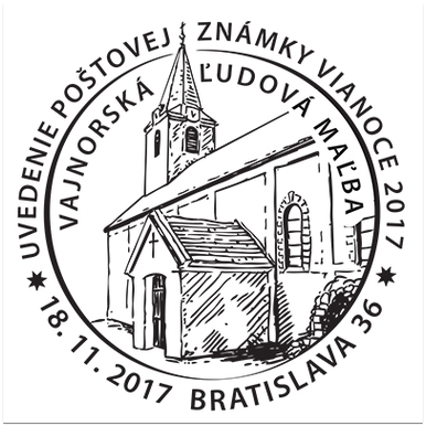 Uvedenie poštovej známky - Vianoce 2017: Vajnorská ľudová maľba