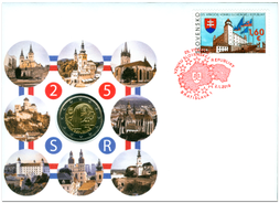 Numismatic Cover: The 25th Anniversary of the Establishment of the Slovak Republic 