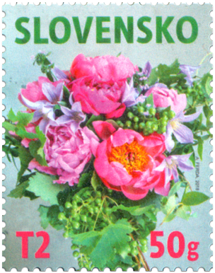 Postage Stamp with a Personalised Coupon: A Floral Motif 