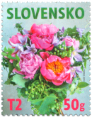 Známka s personalizovaným kupónom: Kvetinový motív