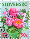 Postage Stamp with a Personalised Coupon: A Floral Motif 