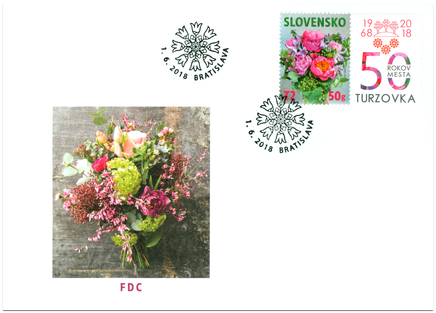 Postage Stamp with a Personalised Coupon: A Floral Motif 