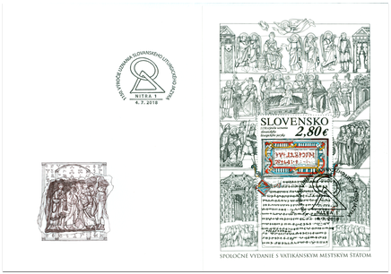 Špeciálna obálka - Spoločné vydanie s Vatikánskym mestským štátom: 1150. výročie uznania slovanského liturgického jazyka