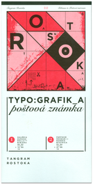 Infokarta v výstave TANGRAM ROSTOKA − Typo:grafik_a poštová známka