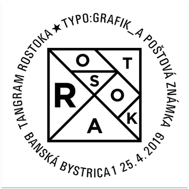 Tangram Rostoka TYPO: GRAFIK_A POŠTOVÁ ZNÁMKA