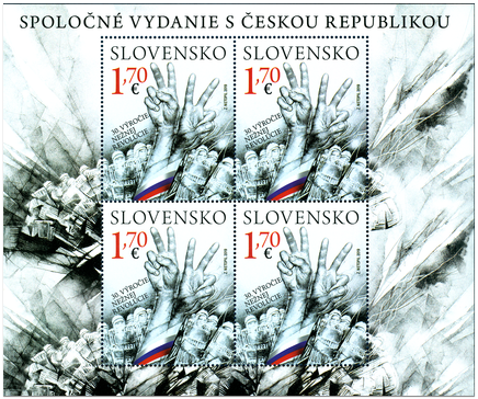 Spoločné vydanie s Českou republikou: 30. výročie Nežnej revolúcie