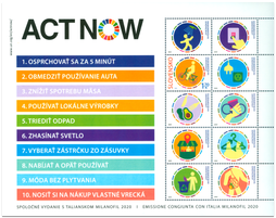 Joint Issue with Italia: Milanofil 2020 - ACT NOW (Miniature Sheet)