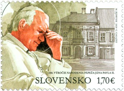 Spoločné vydanie s Poľskom: 100. výročie narodenia pápeža Jána Pavla II. (1920 –  2005)