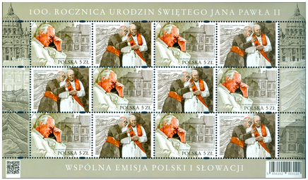 A Joint Issue with Poland: The 100th Anniversary of the Birth of Pope John Paul II (1920 – 2005)