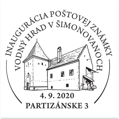 Inaugurácia poštovej známky - Vodný hrad v Šimonovanoch