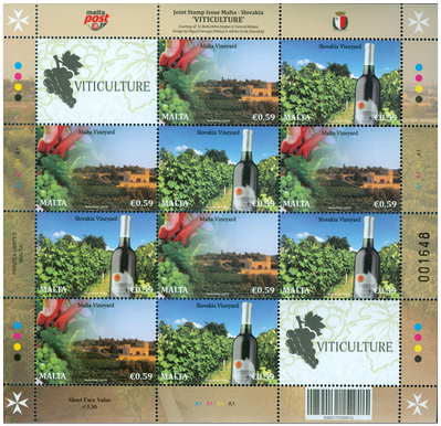 Joint Issue with Malta: Spoločné vydanie s Maltou: Viticulture in Malta 